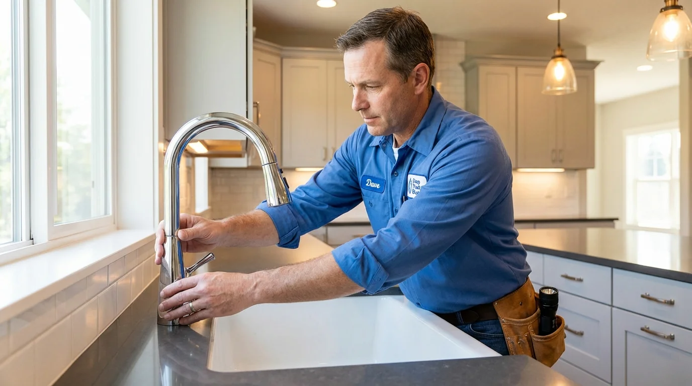 Kitchen faucet installation by Johns Plumbing LLC in Willows